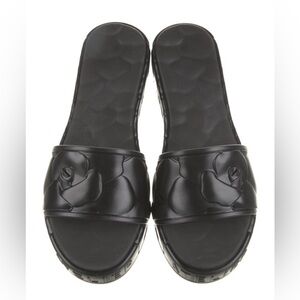 Valentino Rubber Slides. Black. Heels:1.5”
